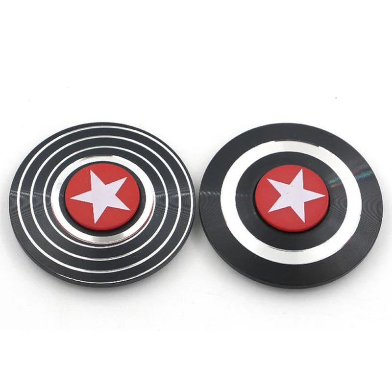 Superhero American Captain Metal Fidget Spinner round Shield Superhero Fidget Toy Adults Antistress Fingertip Gyro Toy for Kids