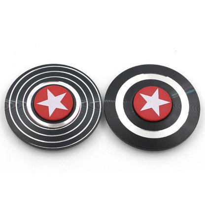 Superhero American Captain Metal Fidget Spinner round Shield Superhero Fidget Toy Adults Antistress Fingertip Gyro Toy for Kids