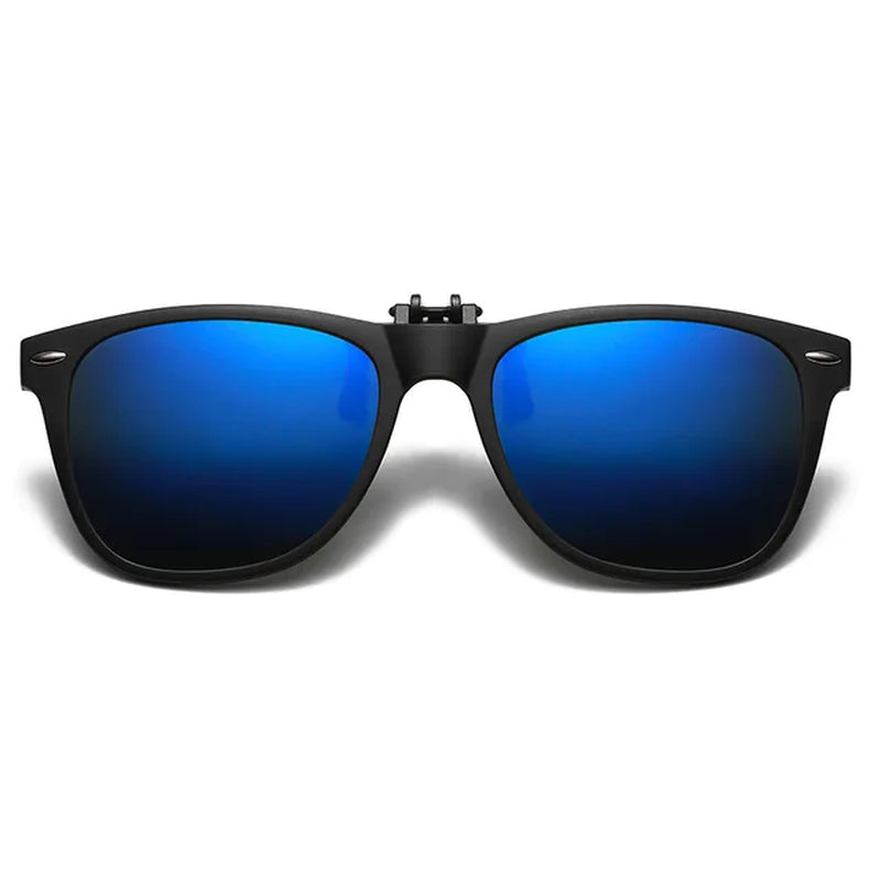 Square Polarized Clip on Sunglasses Men Flip up Photochromic Sunglasses Driver anti Glare Goggles Night Vision Glasses