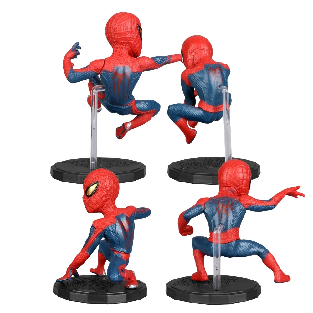 Movie Superhero Spider 4Pcs/Set 6-8Cm Action Figure Anime Decoration Collection Figurine Mini Doll Toys Model Children