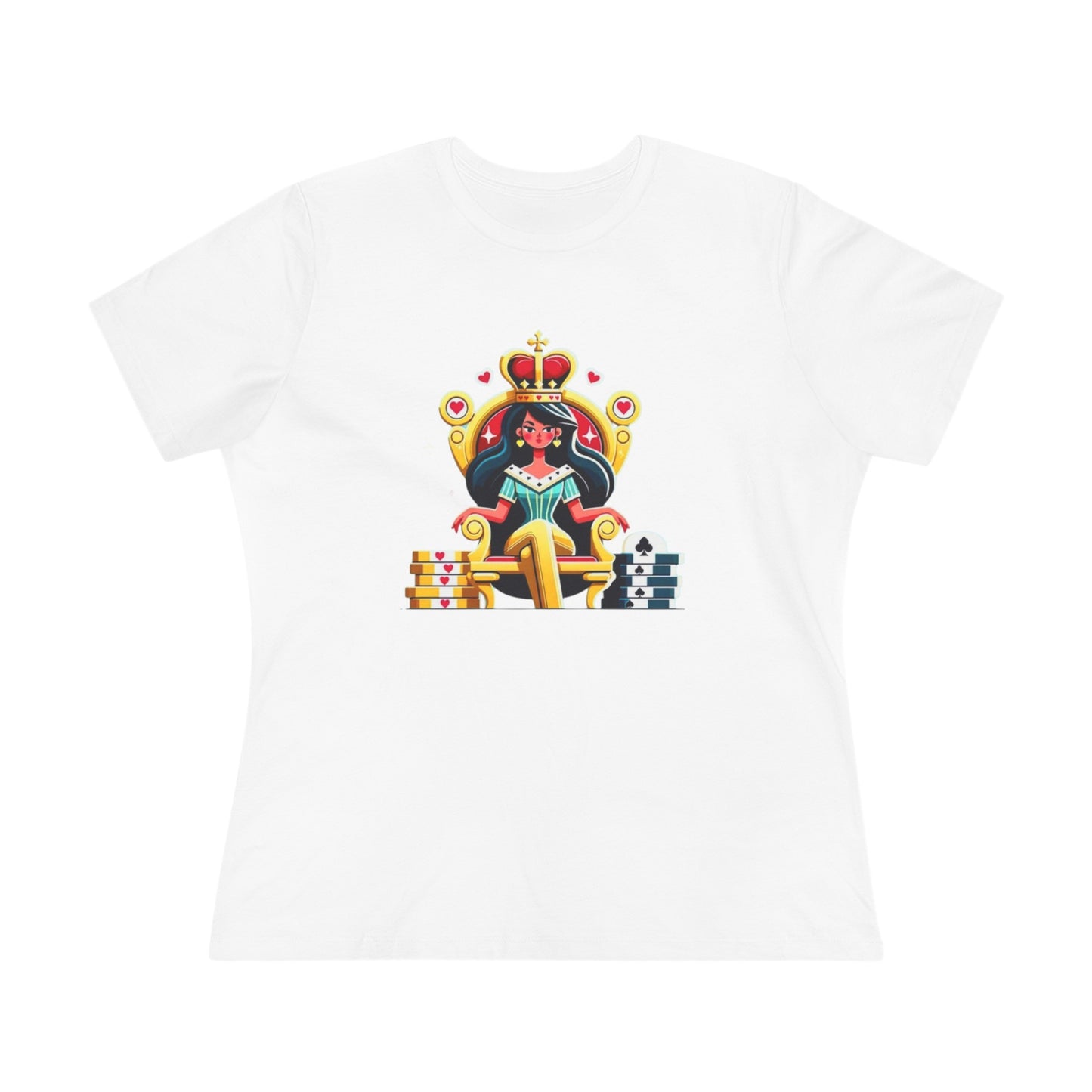 Gamblers Queen Short Sleeve Tee, Lady Luck, Poker, Gambler