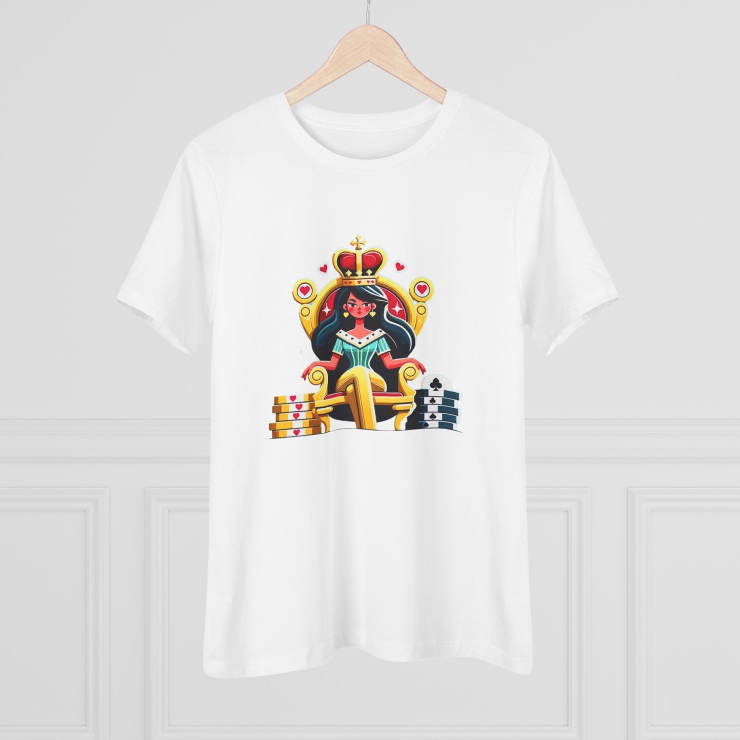 Gamblers Queen Short Sleeve Tee, Lady Luck, Poker, Gambler