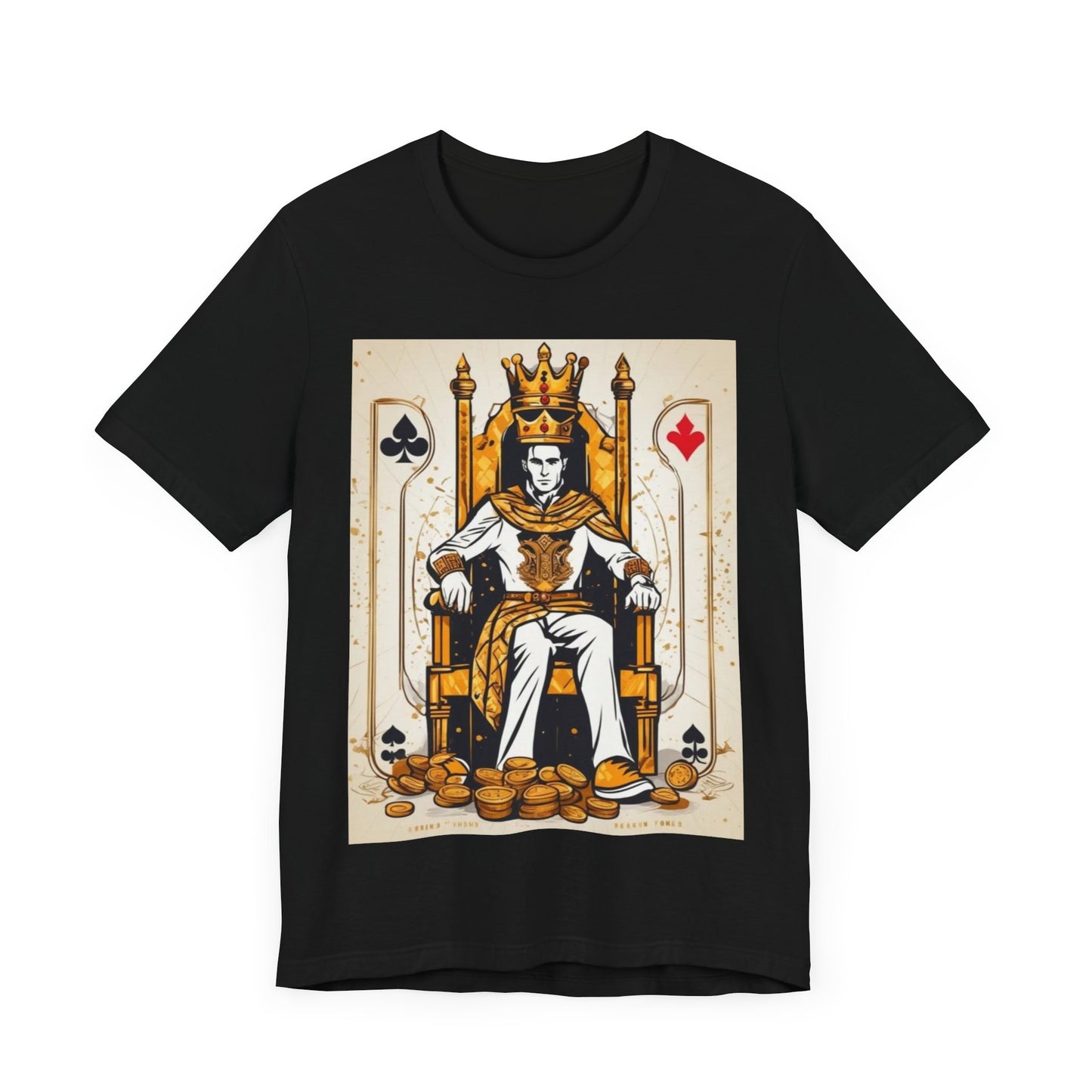 Poker King Unisex Short Sleeve Tee, Luck, Poker Player, Gambler