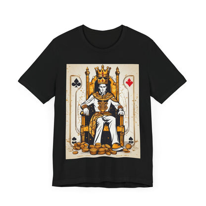 Poker King Unisex Short Sleeve Tee, Luck, Poker Player, Gambler