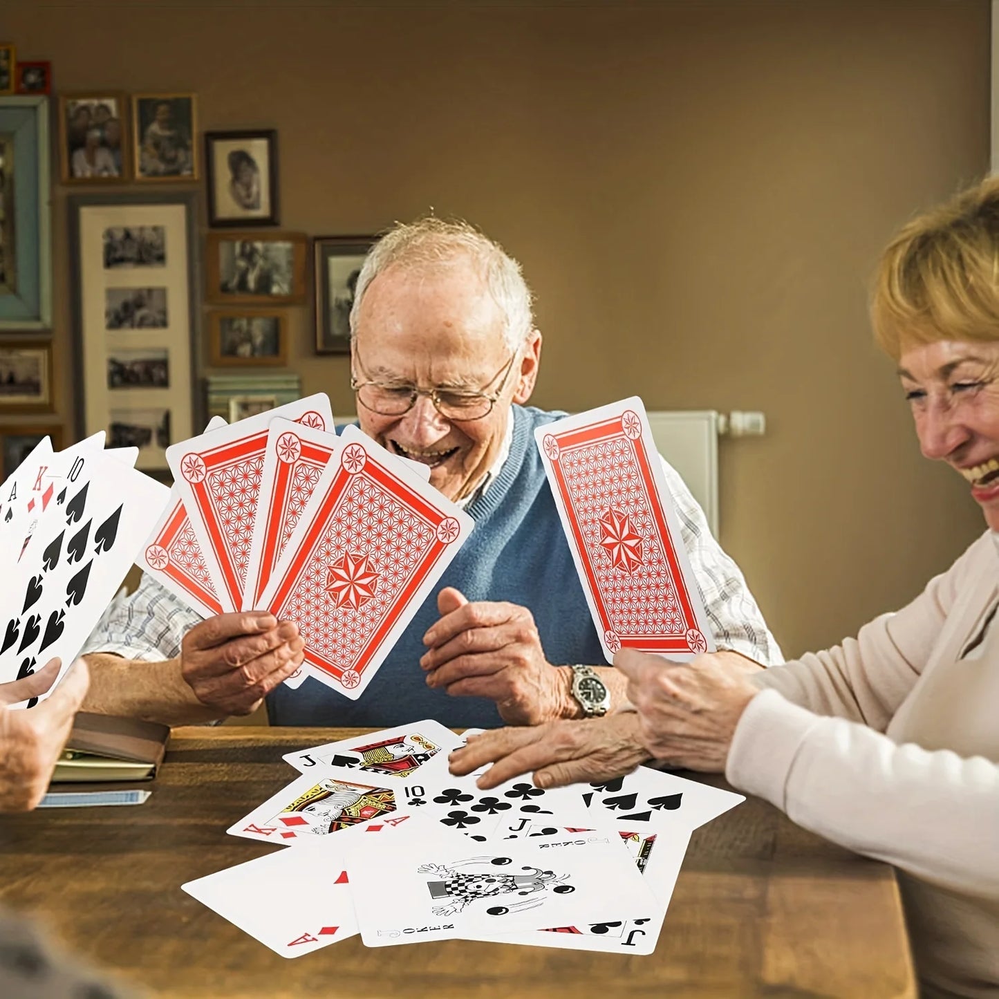 Giant Playing Cards Set - 54 Cards (12X17 Cm) for Large-Scale Poker Games, 4X Larger than Standard Decks, Party Supplies