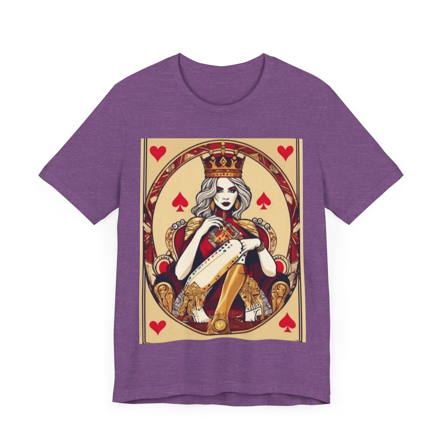 Gamblers Queen Unisex Short Sleeve Tee. Lady luck, poker players, gamblers