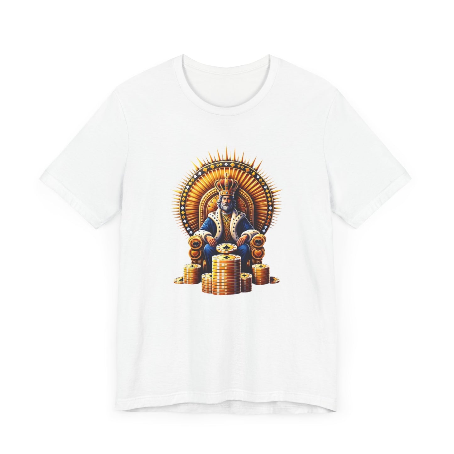 Gamblers King Unisex Short Sleeve Tee, Luck, Poker, Gambler