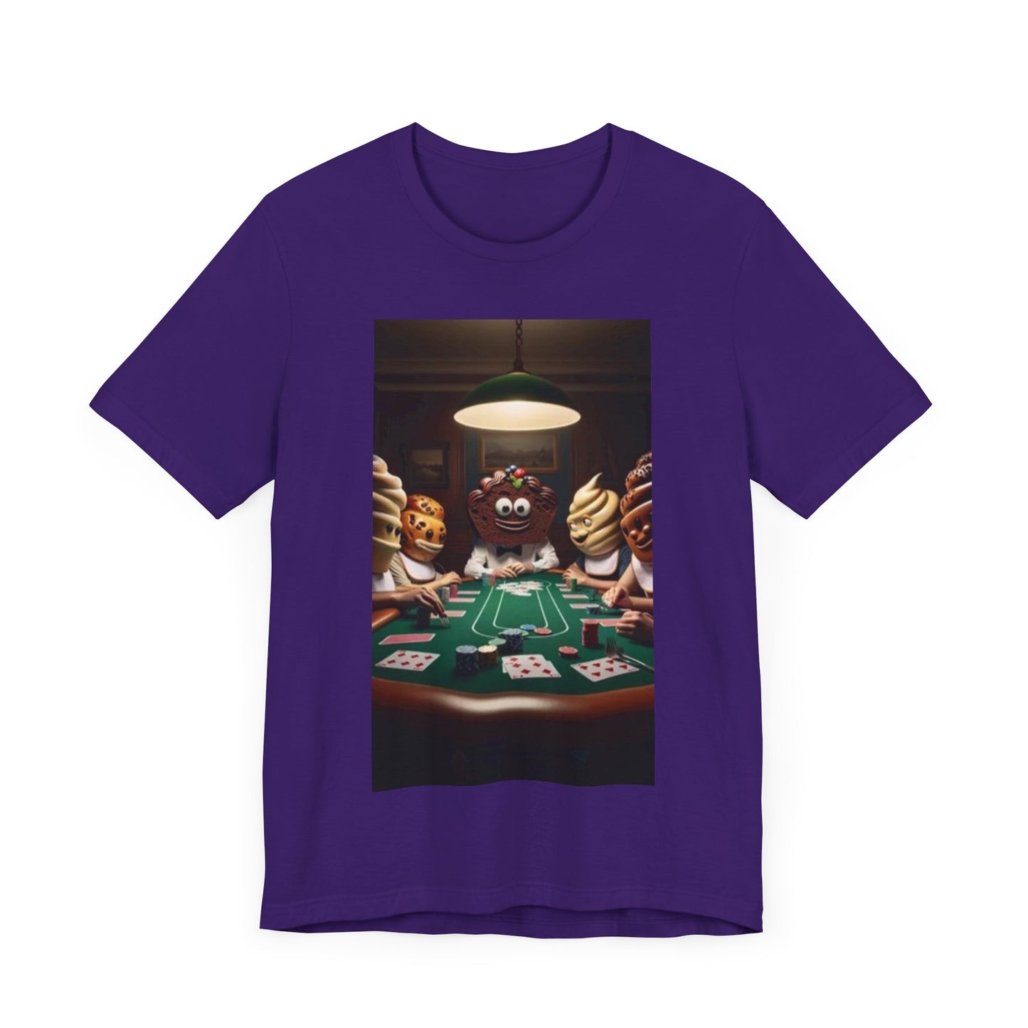 Poker Cake Pastelito Unisex Short Sleeve Tee. Lucky, good luck, poker players, gamblers. Pastel, pastelito, cake series