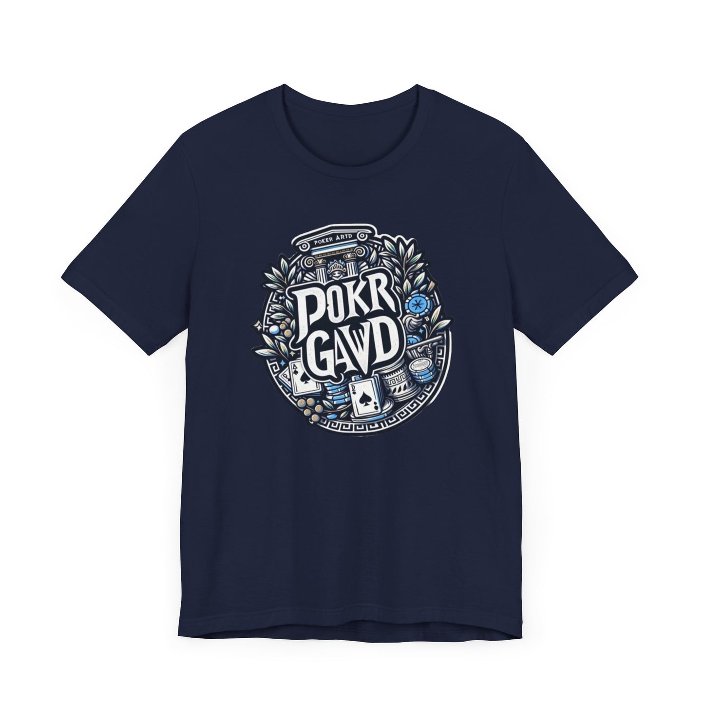 Poker Gawd Graphic T-shirt. For fashion, luck, poker players, and gamblers