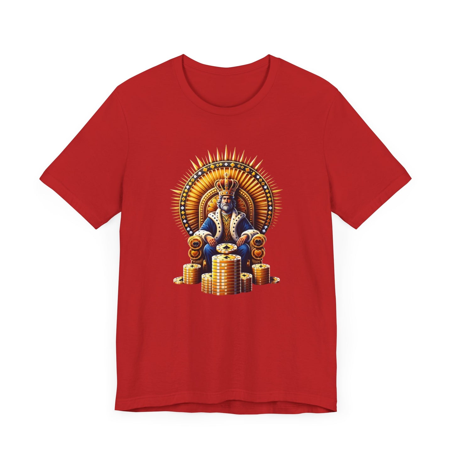 Gamblers King Unisex Short Sleeve Tee, Luck, Poker, Gambler