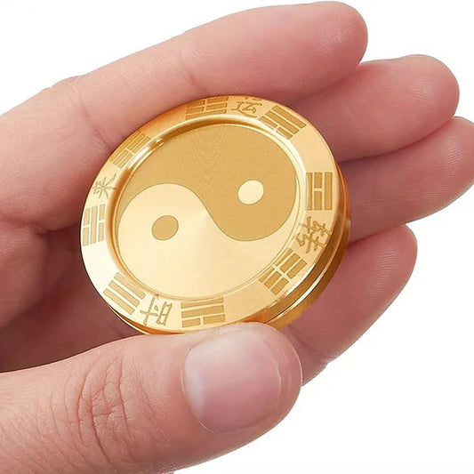 Relax and Improve Your Luck with Metal Fidget Spinners, Lucky Coins, Tai Chi Symbols, Tactile Toys, and Relieve Teenage Fun