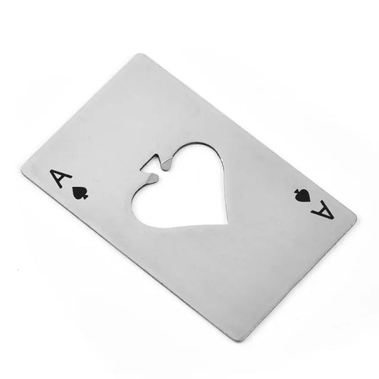 New Stainless Steel Metal Poker Game Waterproof Blackjack Game Toss Durable Silver Card Poker Opener