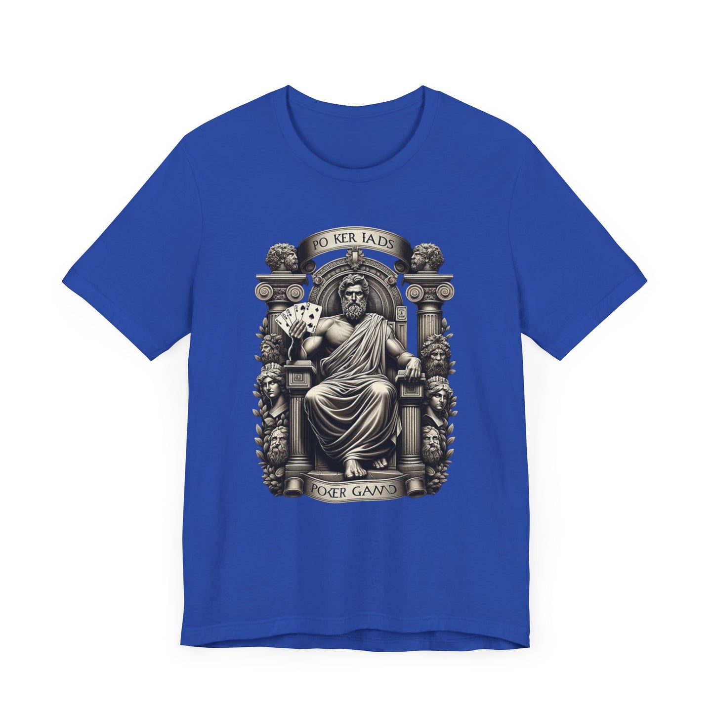 Poker Gawd Graphic t-shirt unisex short sleeve tee. For fashion, luck, poker players, and gamblers