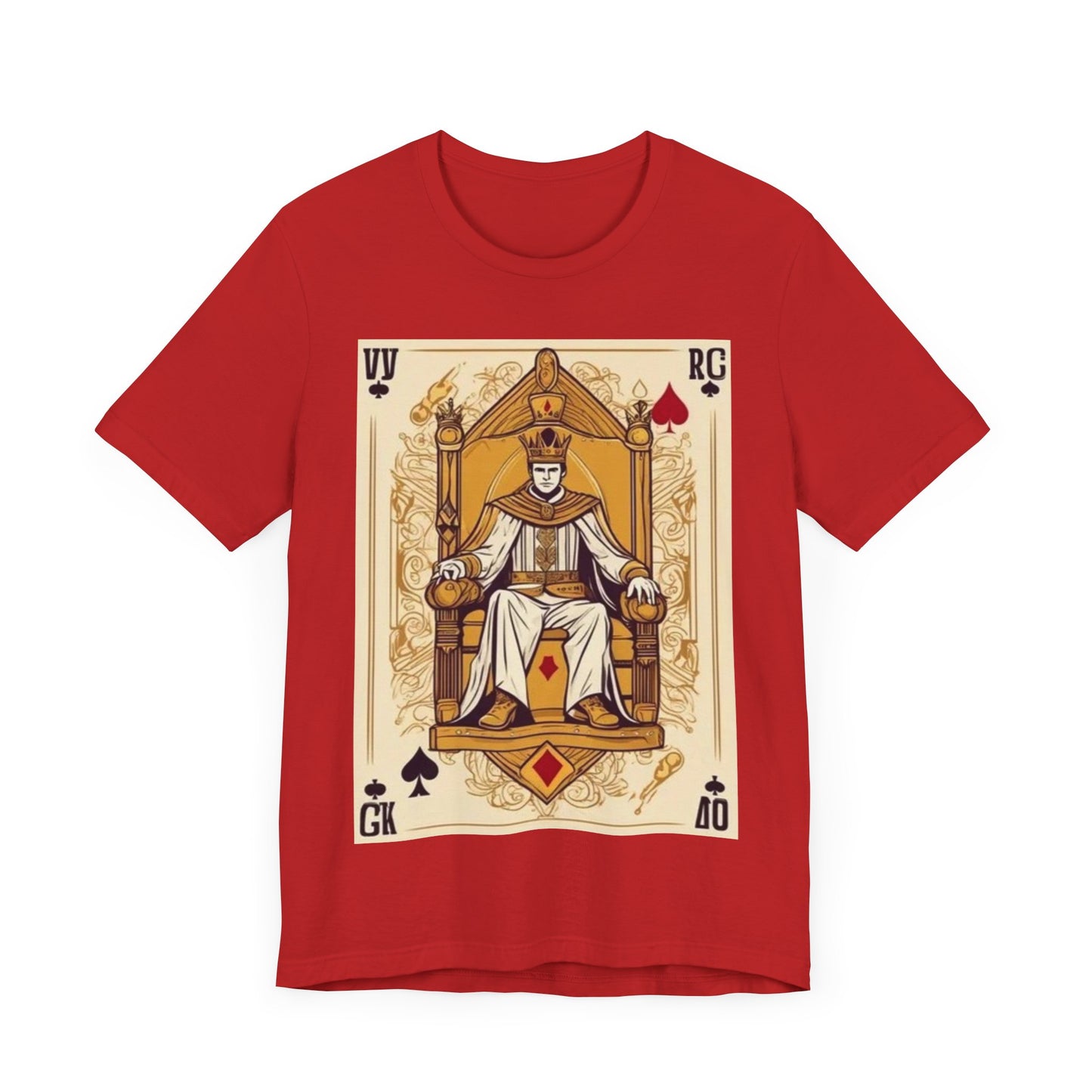 Poker King Unisex Short Sleeve Tee, Lucky, poker, gambler