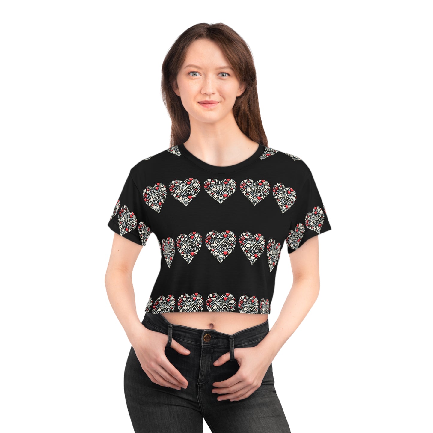 Hearts, Love of the Game Crop Tee