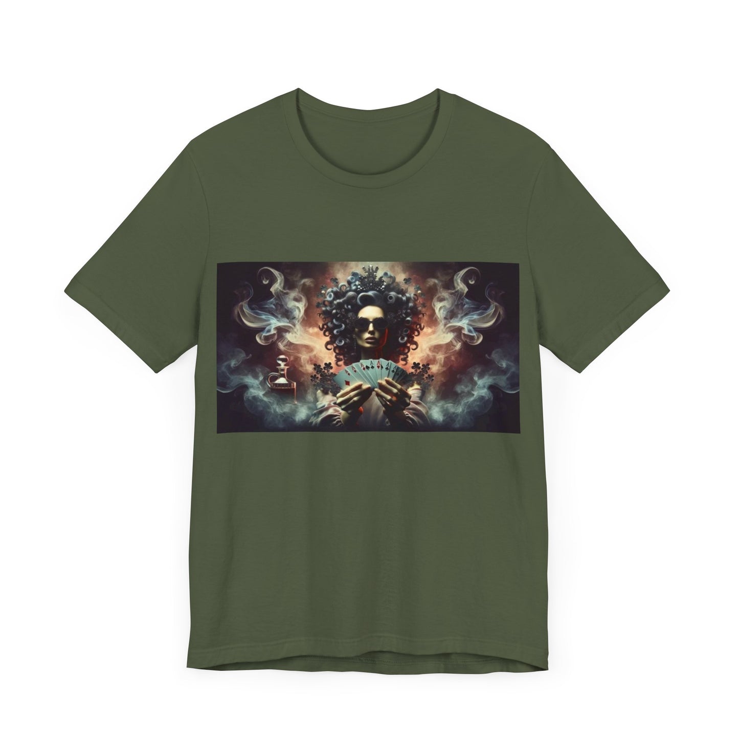 Lady luck Unisex Jersey Short Sleeve Tee for Luck, poker players, and gamblers