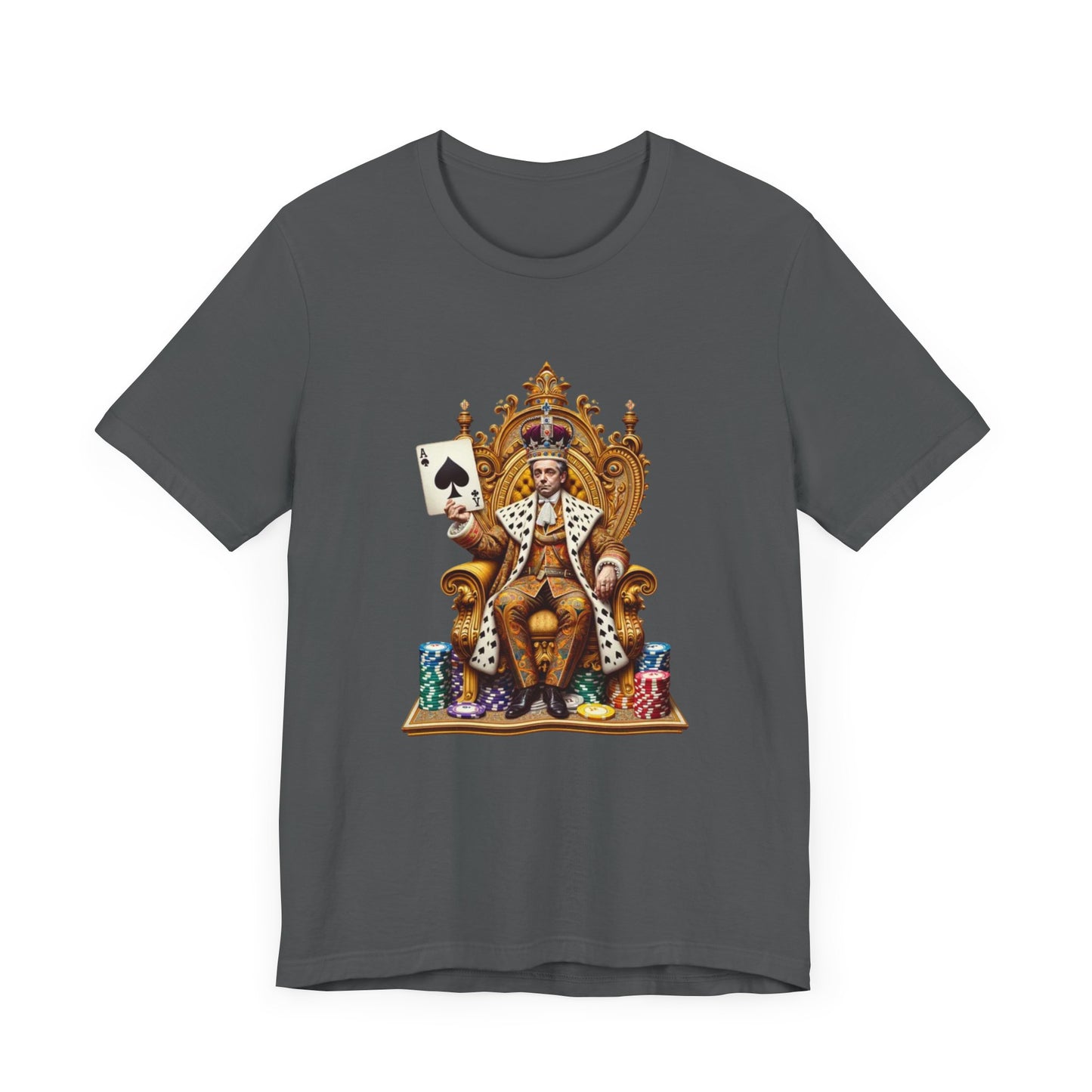 Gamblers King Unisex Short Sleeve Tee, Luck, Poker, Gambler