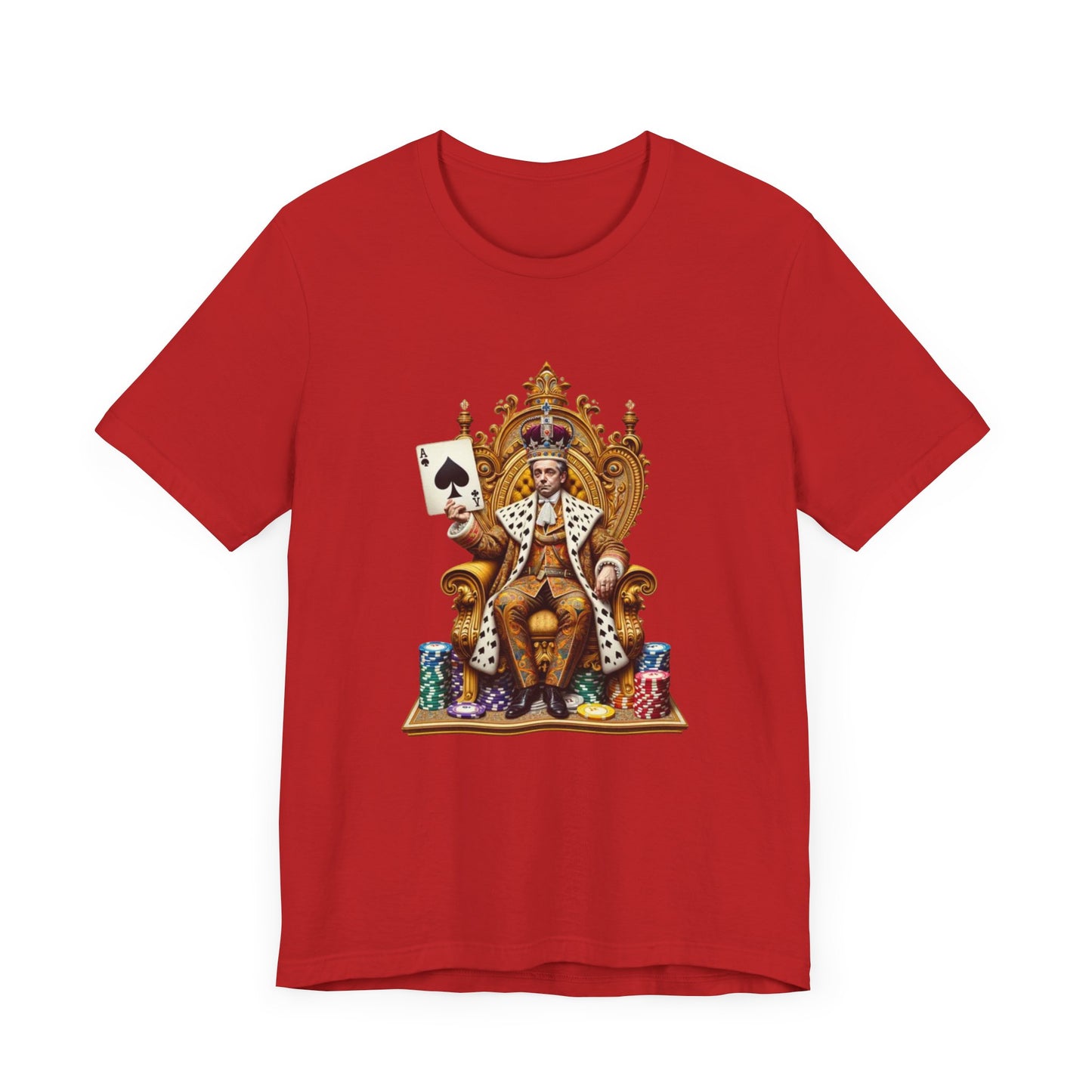 Gamblers King Unisex Short Sleeve Tee, Luck, Poker, Gambler