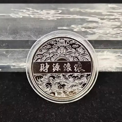 Chinese New Year 2024 Dragons Playing with Beads Collectible Coins Gold Plated Lucky Coin China Mascot Commemorative Souvenir