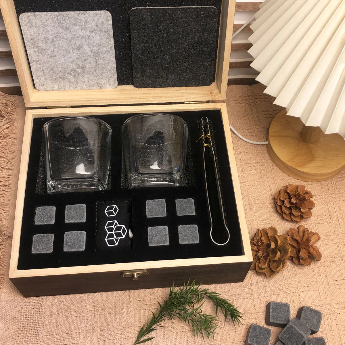 Whiskey Gifts for Men Father'S Day Present Whiskey Granite Chilling Stones Scotch Bourbon for Dad Husband Birthday Party Wedding