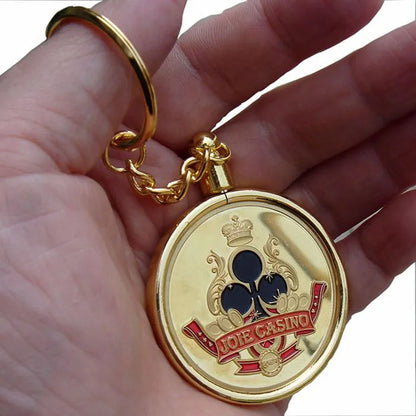 3Pcs Blank Key Ring Keychain for Poker Chips Poker Card Guard TEXAS HOLD'EM Poker Gift