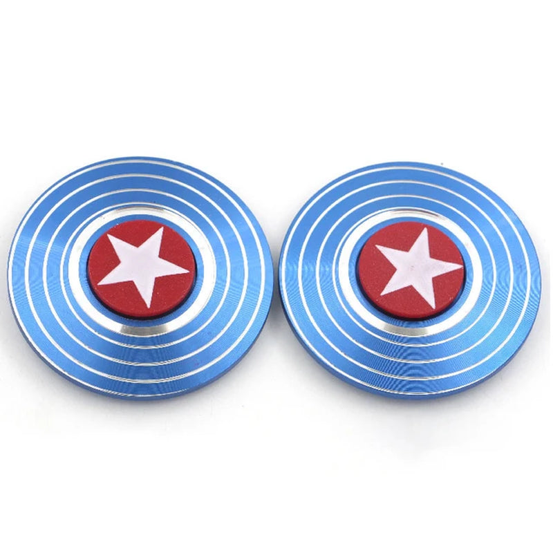 Superhero American Captain Metal Fidget Spinner round Shield Superhero Fidget Toy Adults Antistress Fingertip Gyro Toy for Kids