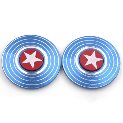 Superhero American Captain Metal Fidget Spinner round Shield Superhero Fidget Toy Adults Antistress Fingertip Gyro Toy for Kids