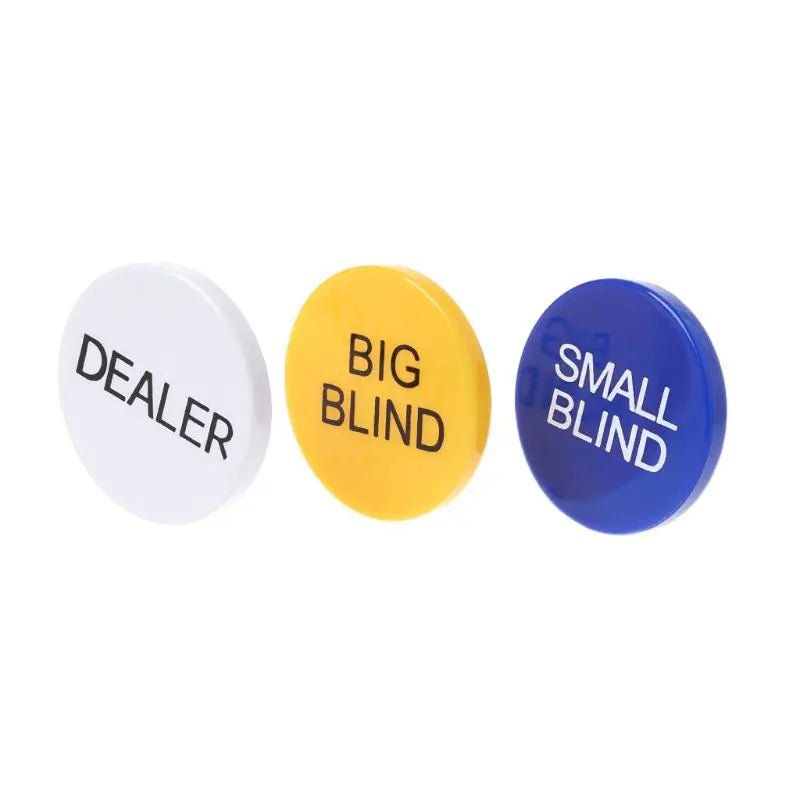Games & Sports Expert Small Blind, Big Blind, Dealer Puck Buttons | Set of 3 Casino Texas Hold‘Em Poker Dealer Accessory
