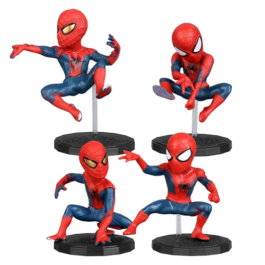 Movie Superhero Spider 4Pcs/Set 6-8Cm Action Figure Anime Decoration Collection Figurine Mini Doll Toys Model Children