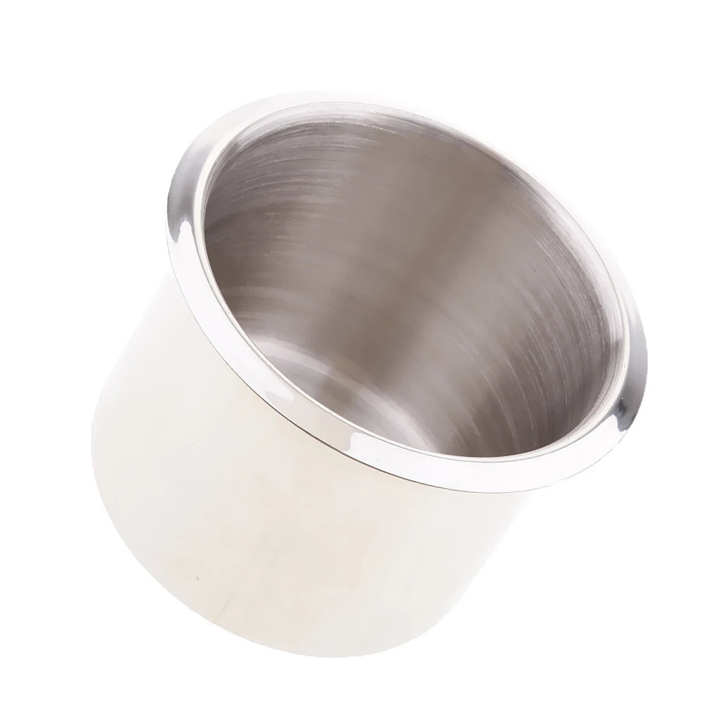 Pack of 4 Stainless Steel Poker Table Cup Holder Inserts Recessed Cup Drink Holder for Car Boat Truck Water Bottle Holder