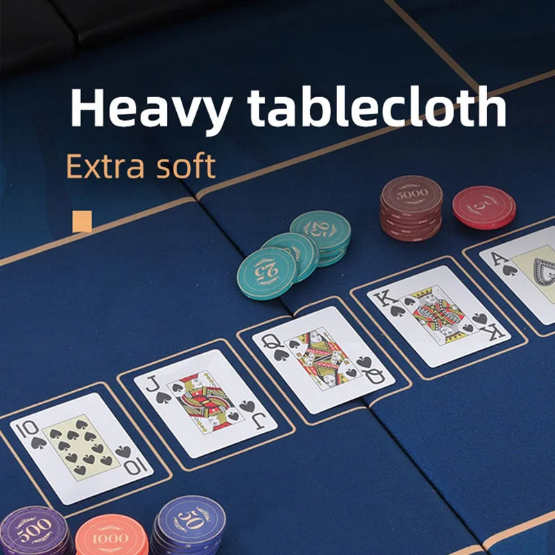 Texas Poker Table 213 * 106Cm Table Feet Foldable with LED Light Casino Texas Baccarat Price Discount