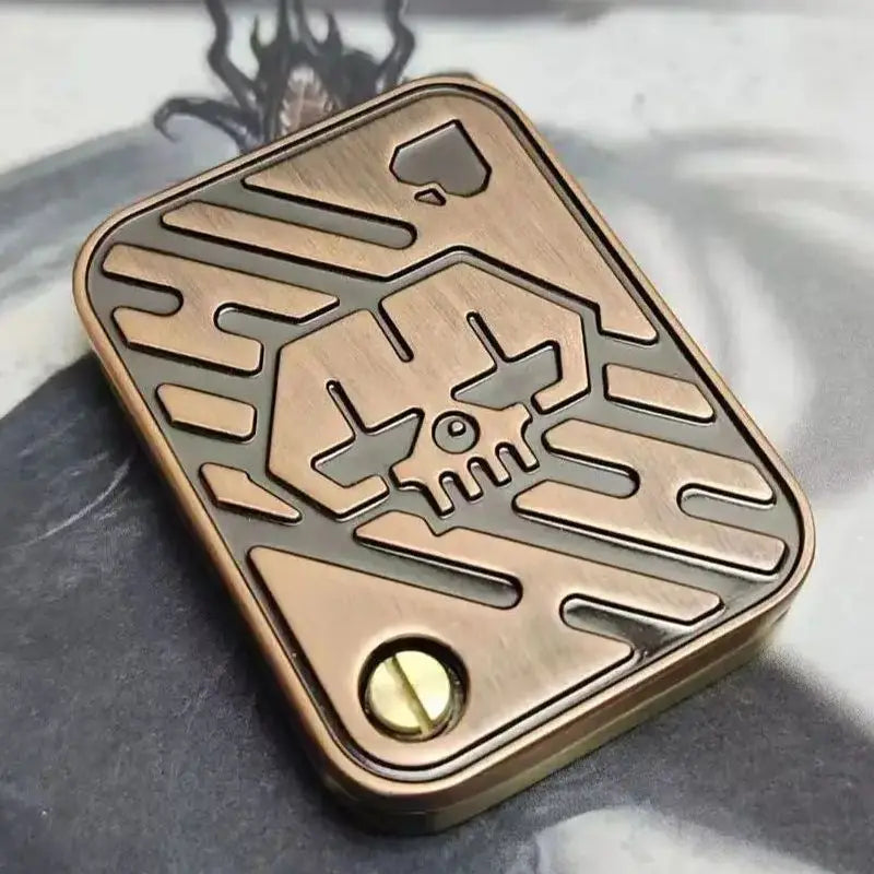 Fidget Spinner KK Pop Fingertip Gyro Solution Pressure Reduction Toy Push Poker Push Card EDC Stainless Steel Toys Adult Gifts