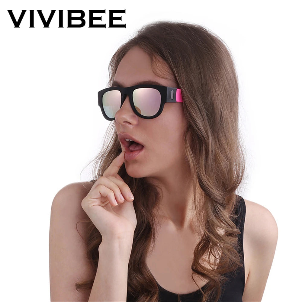 Novelty Mirror Men Polarized Folding Sunglasses New Arrival Slap Sport Foldable Wristband Shades 2024 Trend Product