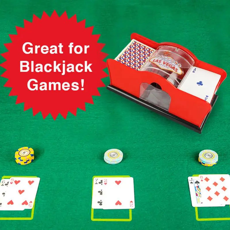 HOT Manual Card Shuffler Poker Shuffle Machine for Cards 2 Decks of Card Holder Easy Hand Cranked System Casino Card Shuffler