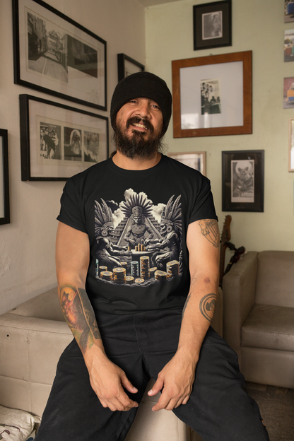Aztec Poker Gawds Short Sleeve Tee