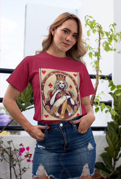Gamblers Queen Unisex Short Sleeve Tee. Lady luck, poker players, gamblers